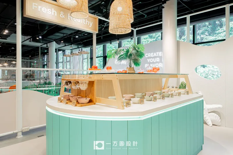 NAMi冰淇淋店中島配料檯木作細節-宜蘭商業空間木作工程實景